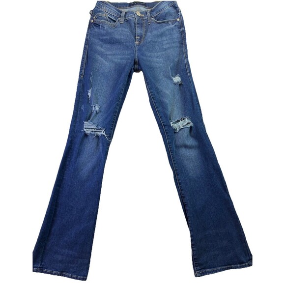 ROCK & REPUBLIC Kasandra Flare Distressed Denim Jeans Women's Size 6 - Picture 1 of 10